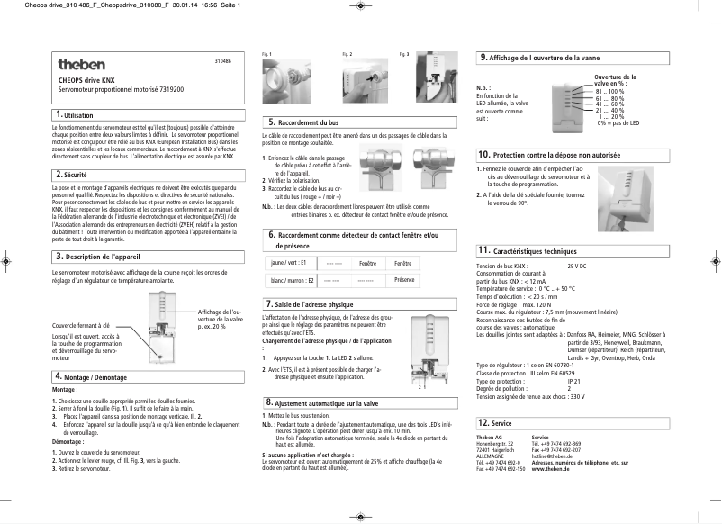 Page n°1 - Manuel utilisateur Theben CHEOPS drive KNX