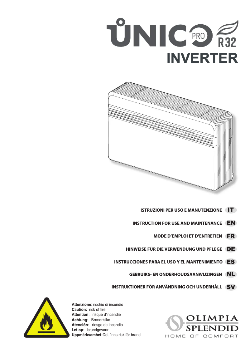 Página 1 del manual Manual de usuario Olimpia Splendid Unico PRO 30 HP