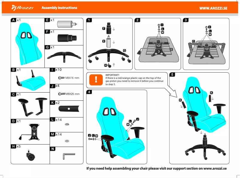 Page 1 de la notice Manuel utilisateur Arozzi Verona