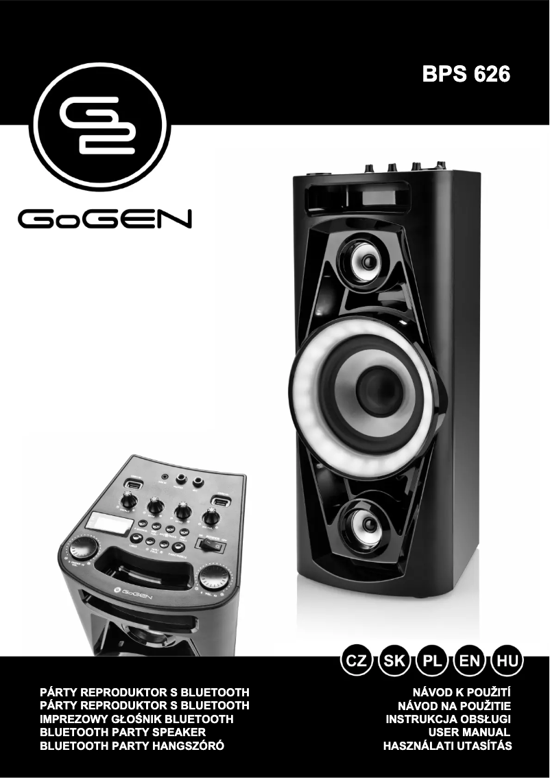 Page n°1 - Manuel utilisateur GoGen BPS 626