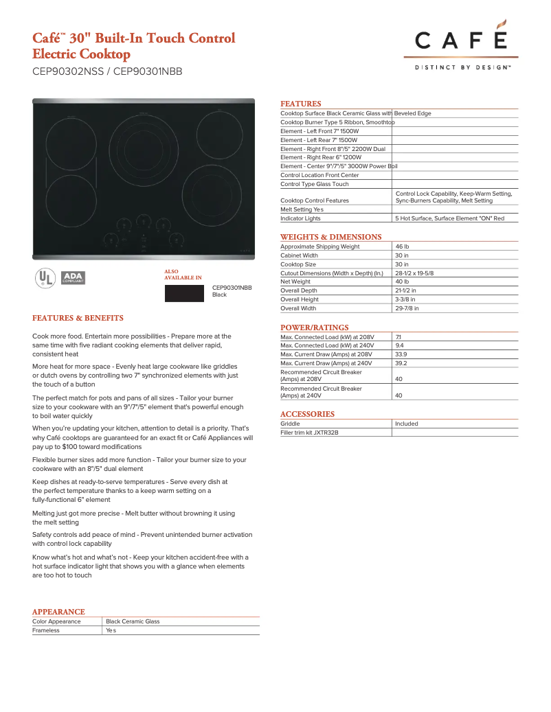 Image de la première page du manuel de l'appareil CEP90302NSS