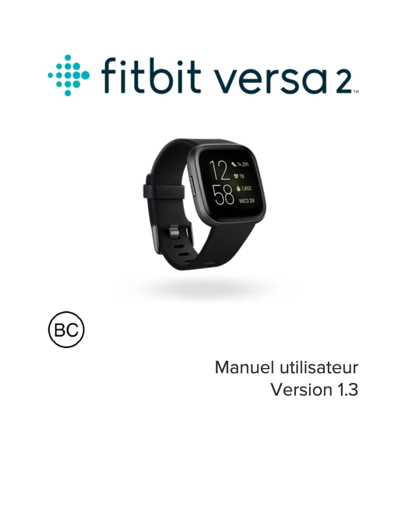 Page 1 de la notice Manuel utilisateur Fitbit Versa 2