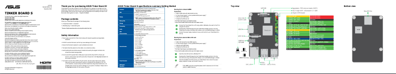 Page 1 de la notice Manuel utilisateur Asus Tinker Board S
