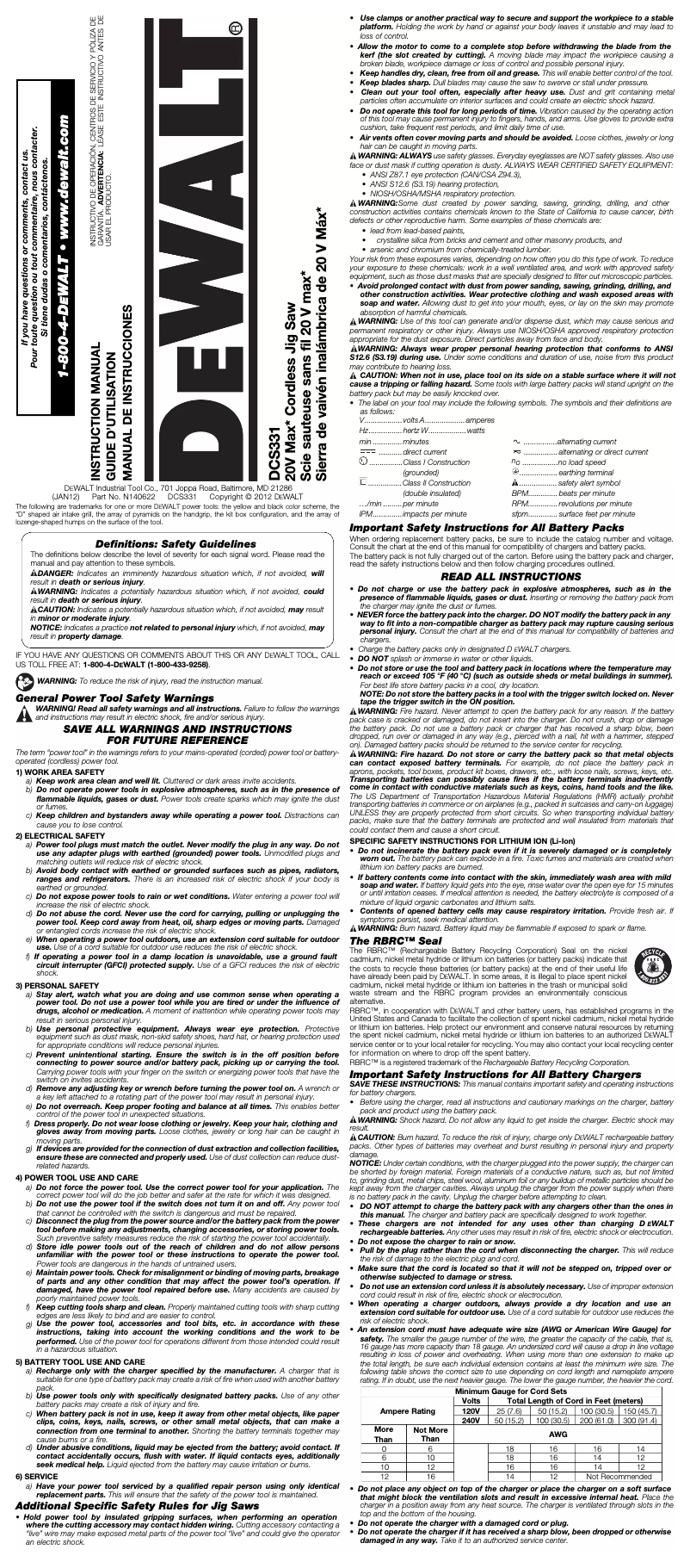 Image de la première page du manuel de l'appareil DCS331L1