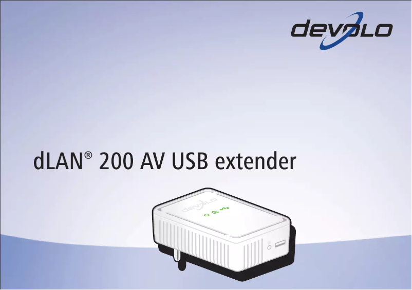 Page 1 de la notice Manuel utilisateur Devolo dLAN 200 AV Kit