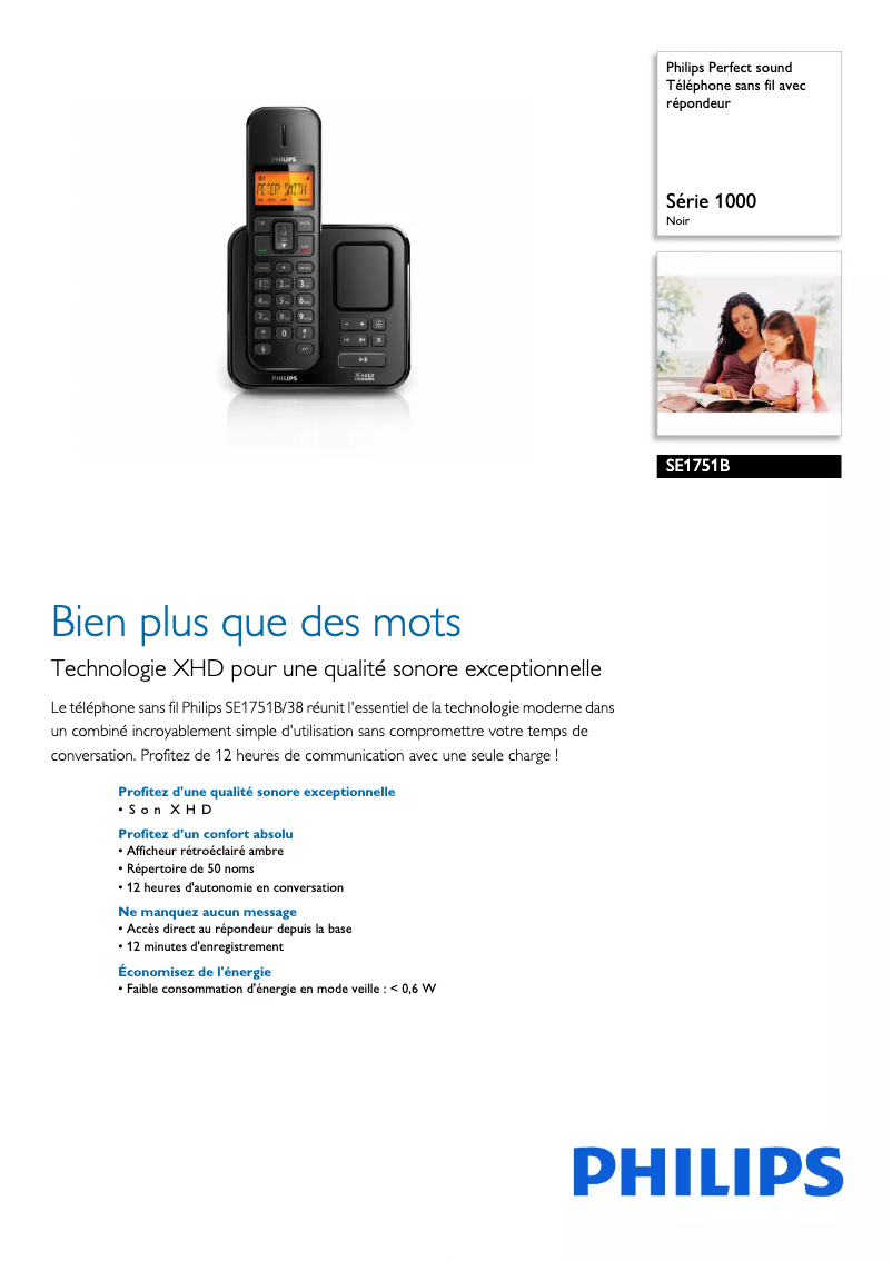 Imagen de la primera página del manual del dispositivo Perfect sound SE1751B