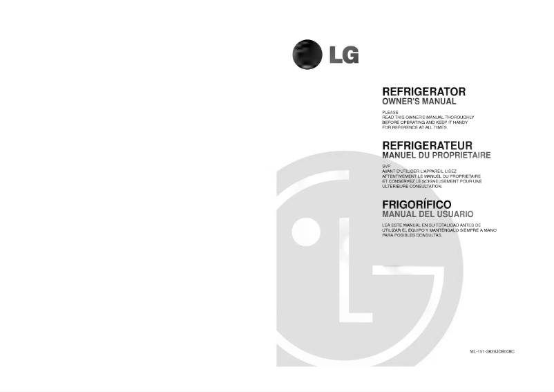 Page 1 de la notice Manuel utilisateur LG GR-151SF