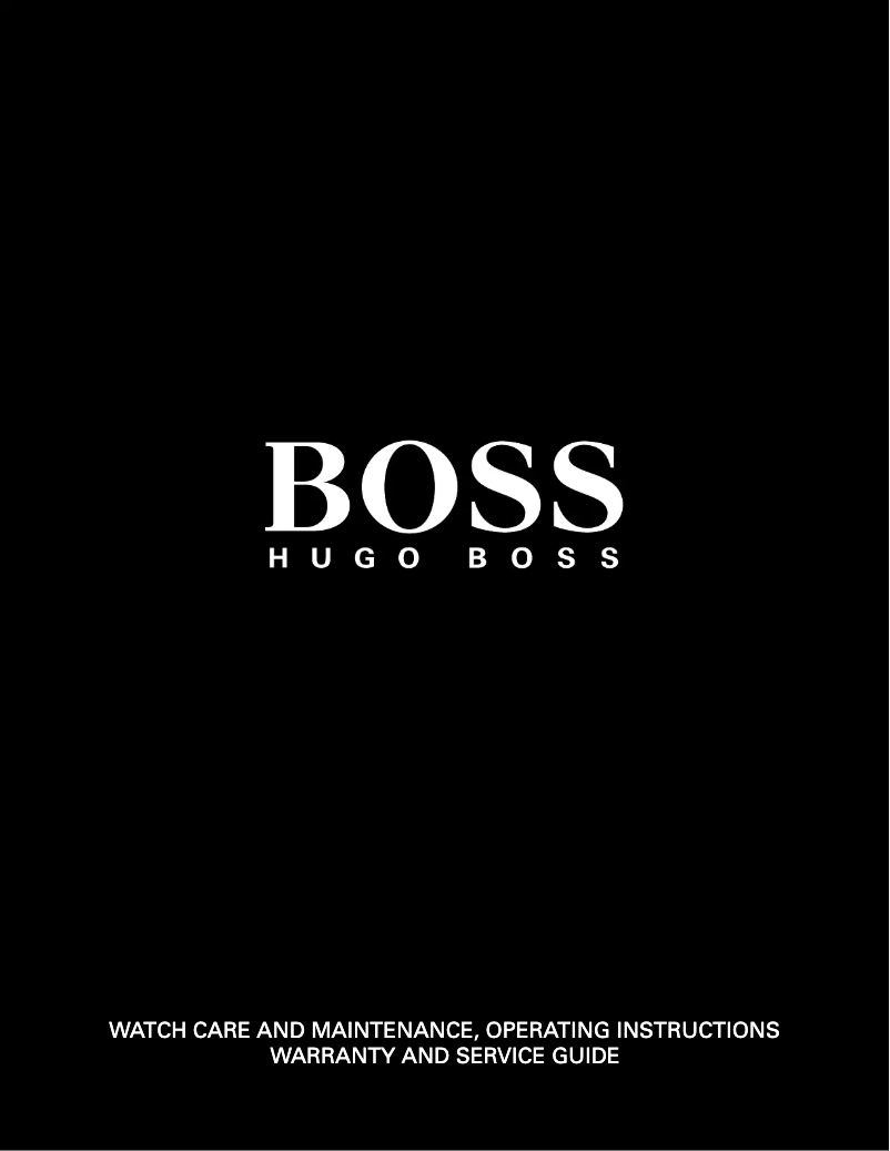 Page 1 de la notice Manuel utilisateur Hugo Boss Chronograph 1513361