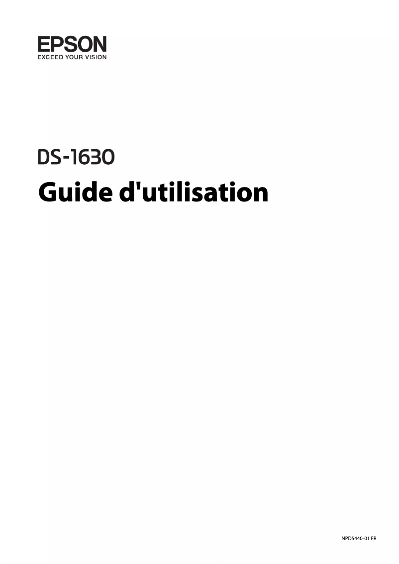 Imagen de la primera página del manual del dispositivo WorkForce DS-1630