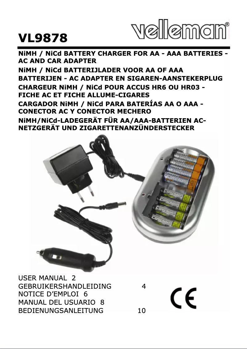 Image de la première page du manuel de l'appareil VL9878