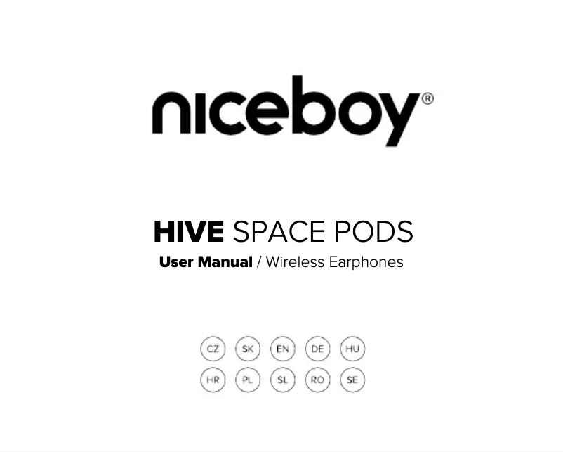 Image de la première page du manuel de l'appareil HIVE Space Pods