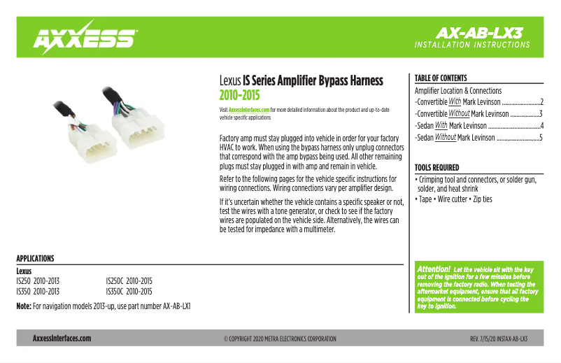Page 1 de la notice Manuel utilisateur AXESS AX-AB-LX3