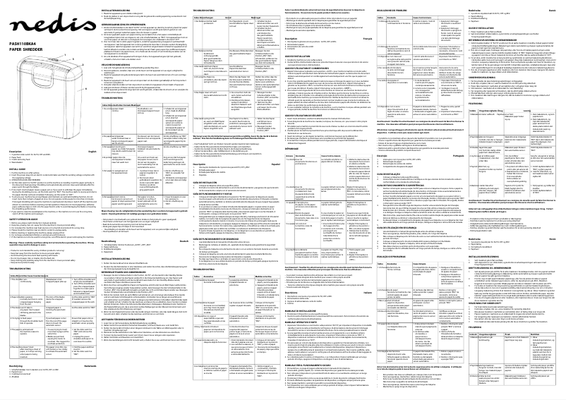 Image de la première page du manuel de l'appareil PASH110BKA4