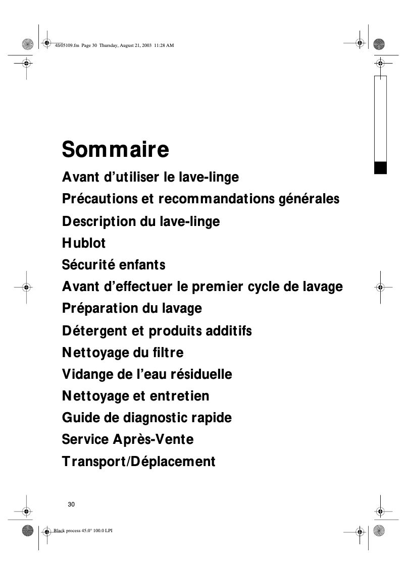 Image de la première page du manuel de l'appareil WAD 6570