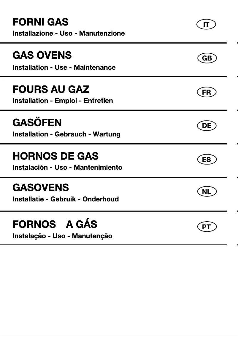 Page n°1 - Manuel utilisateur Fulgor Milano FUTO 6005 FG EM IX
