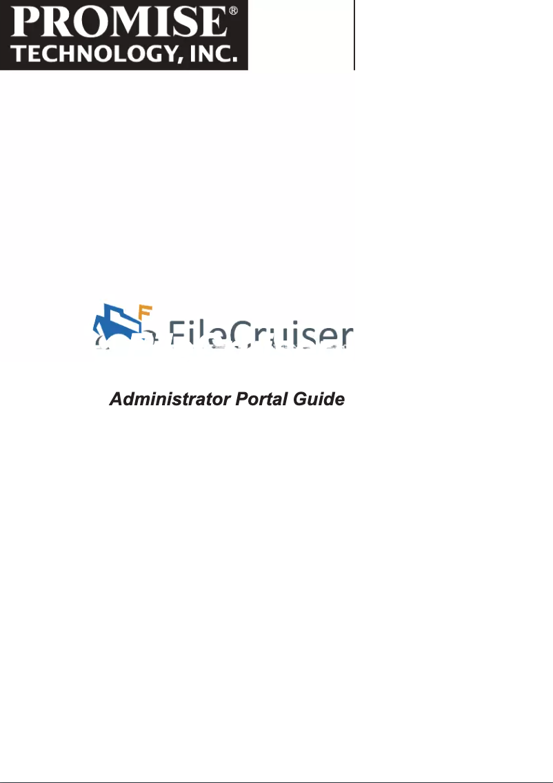 Page n°1 - Manuel utilisateur Promise Technology FileCruiser