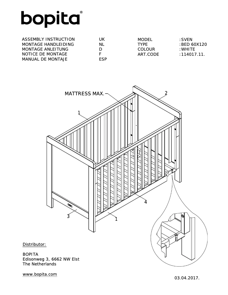 Page n°1 - Manuel utilisateur Bopita Sven