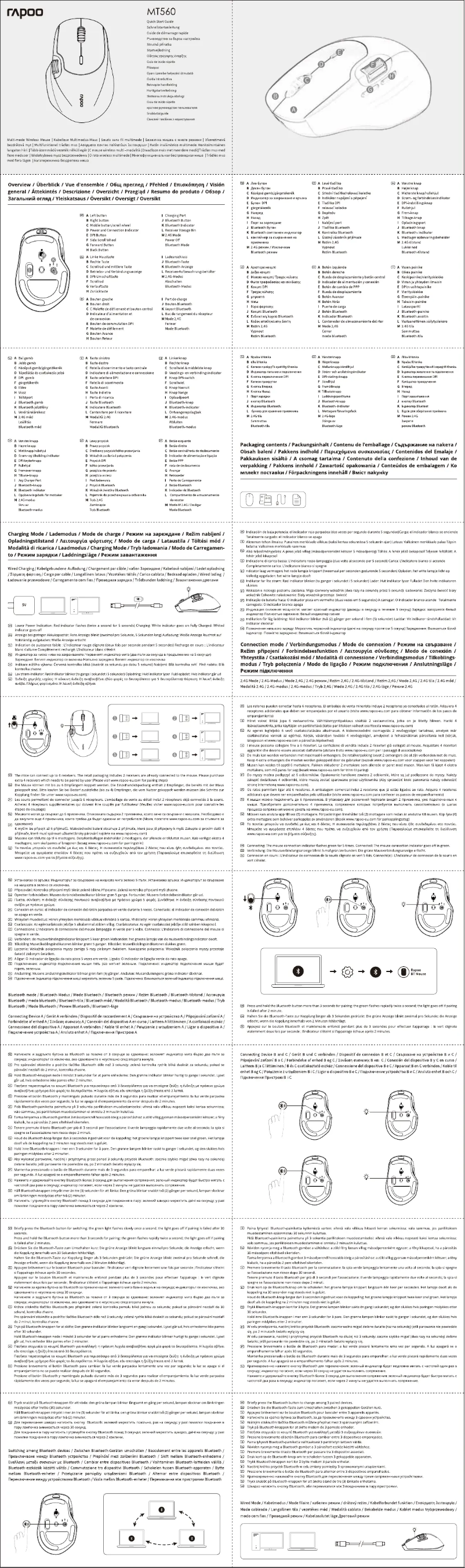 Page n°1 - Manuel utilisateur Rapoo MT560