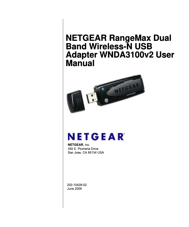 Page 1 de la notice Manuel utilisateur Netgear WNDA3100