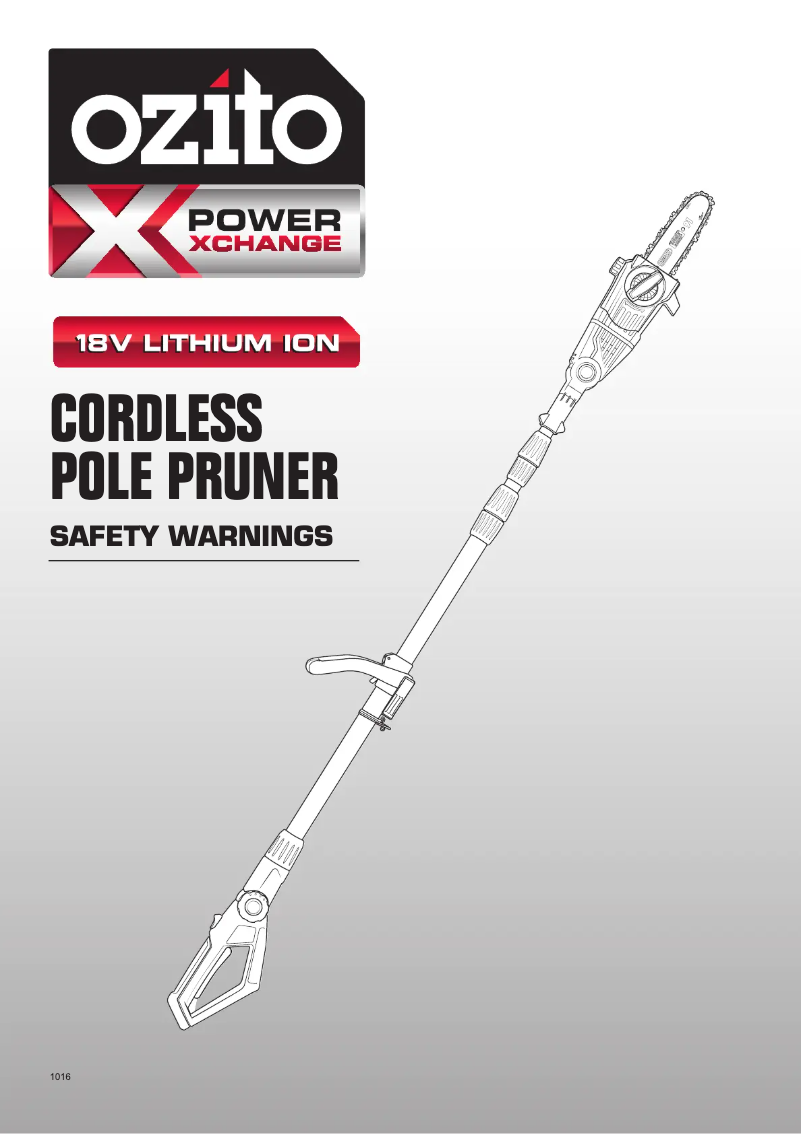 Página 1 del manual Manual de usuario Ozito PXCPPS-018U