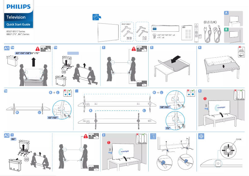 Imagen de la primera página del manual del dispositivo 58PUS8517