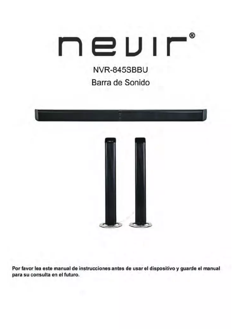 Page 1 de la notice Manuel utilisateur Nevir NVR-845 SBBU