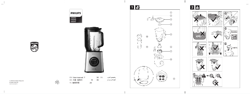 Page 1 de la notice Manuel utilisateur Philips Avance Collection HR3757