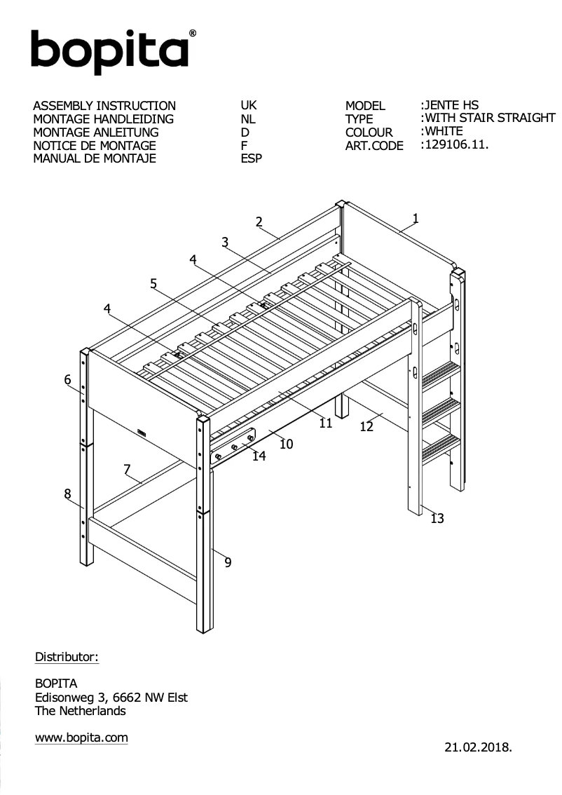 Image de la première page du manuel de l'appareil Jente