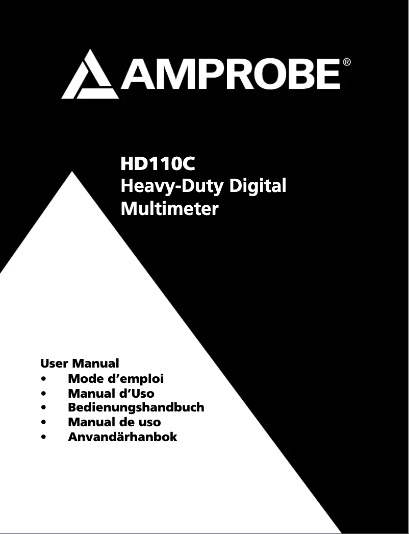 Image de la première page du manuel de l'appareil HD110C