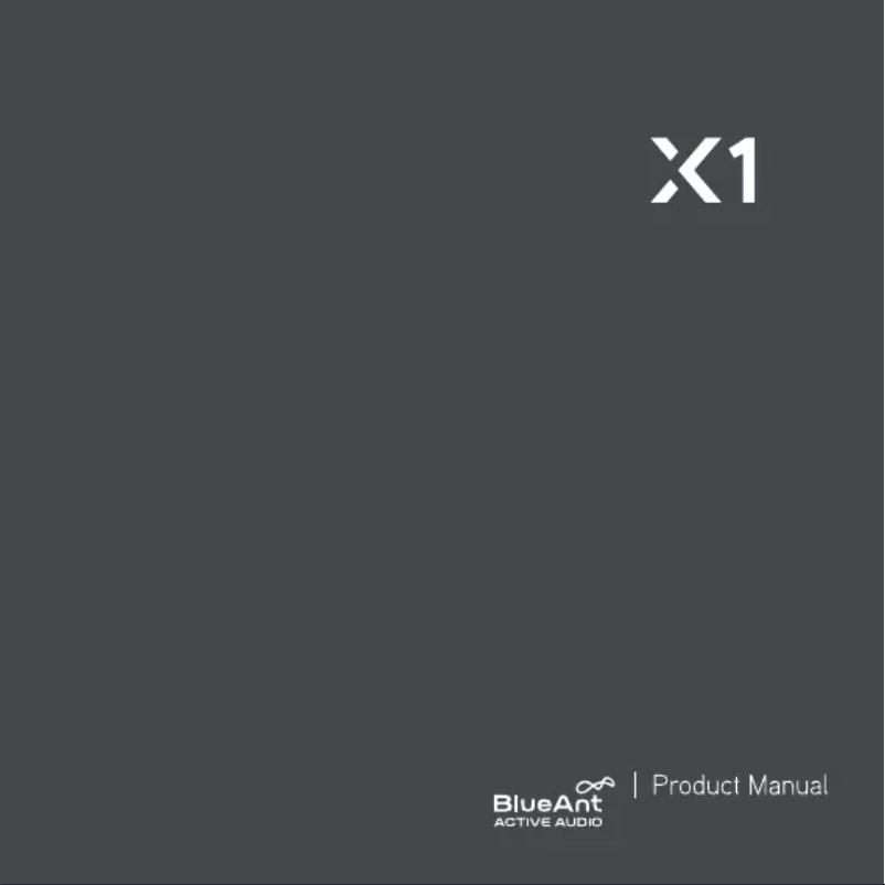 Image de la première page du manuel de l'appareil X1