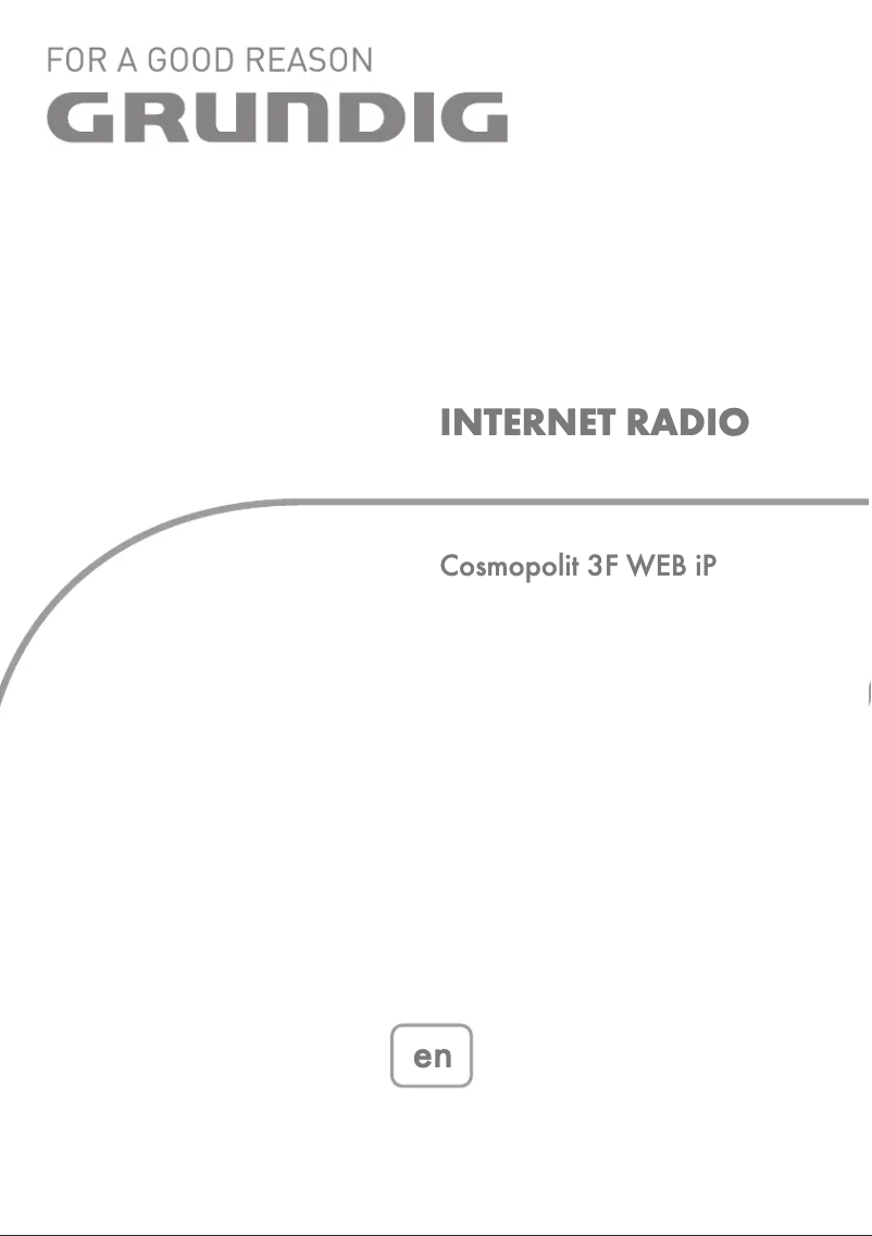 Página 1 del manual Manual de usuario Grundig Cosmopolit 3F WEB iP