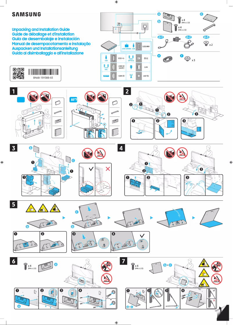 Page 1 de la notice Manuel utilisateur Samsung QN85QN800CP