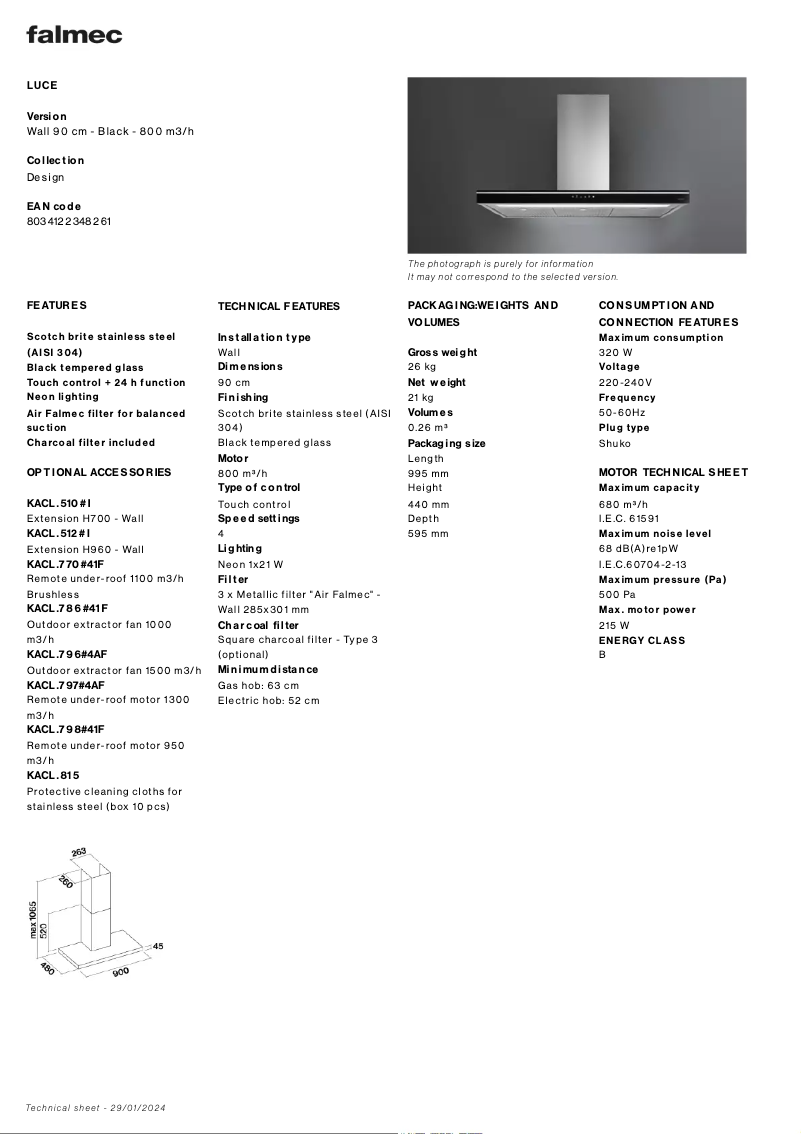 Image de la première page du manuel de l'appareil Luce