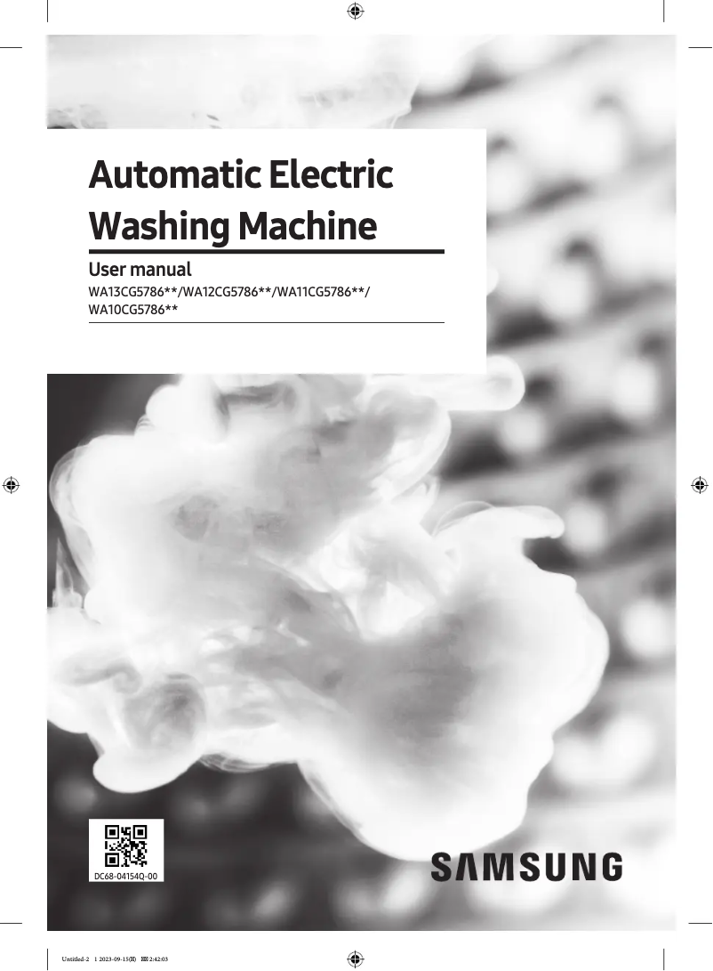 Image de la première page du manuel de l'appareil WA12CG5786BW