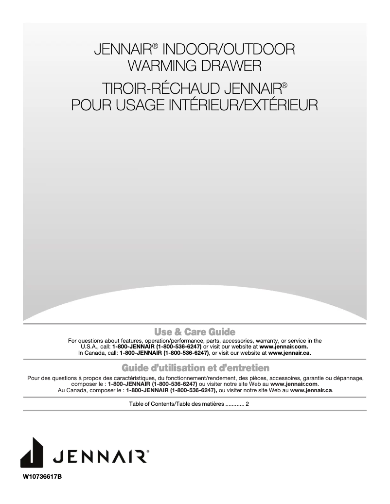 Page 1 de la notice Guide d'installation Jenn-Air JWD3030EX