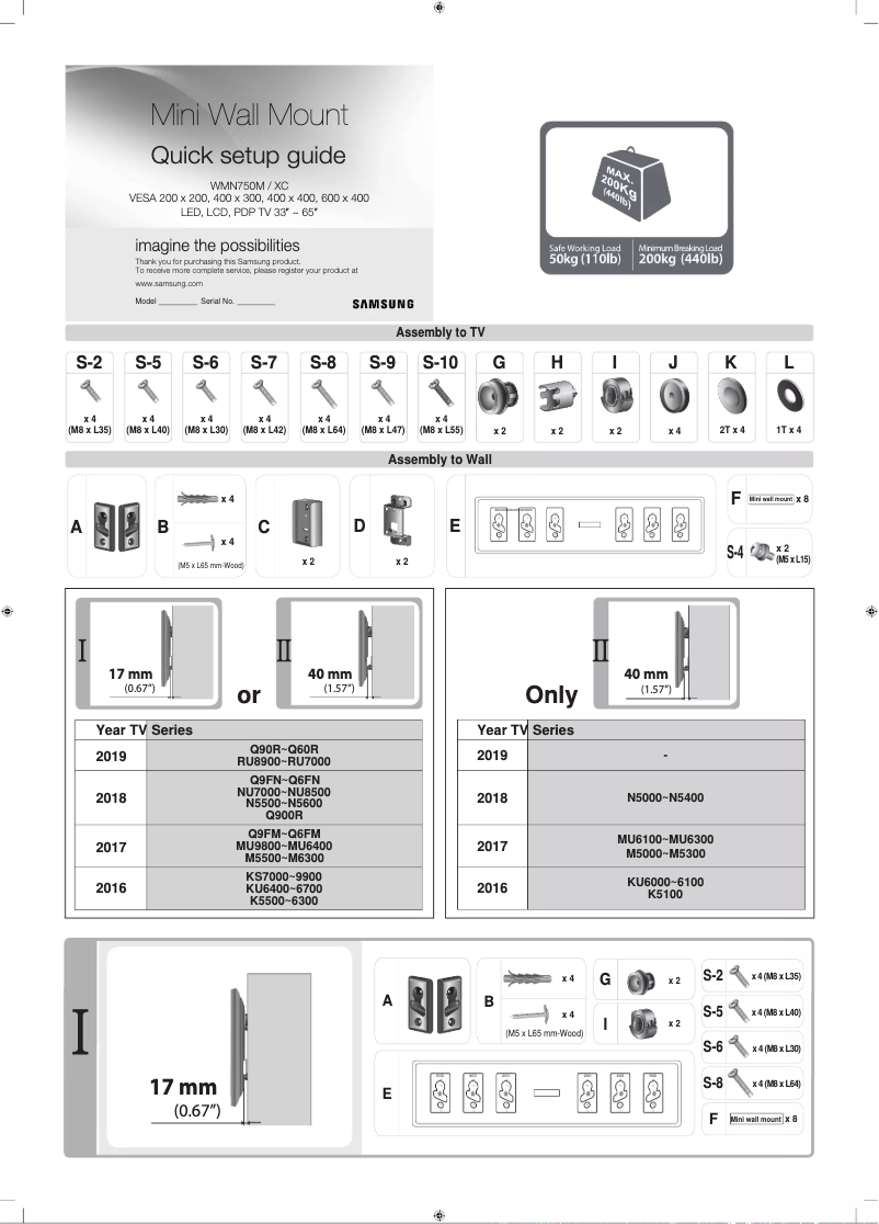 Page 1 de la notice Manuel utilisateur Samsung WMN750M/XC