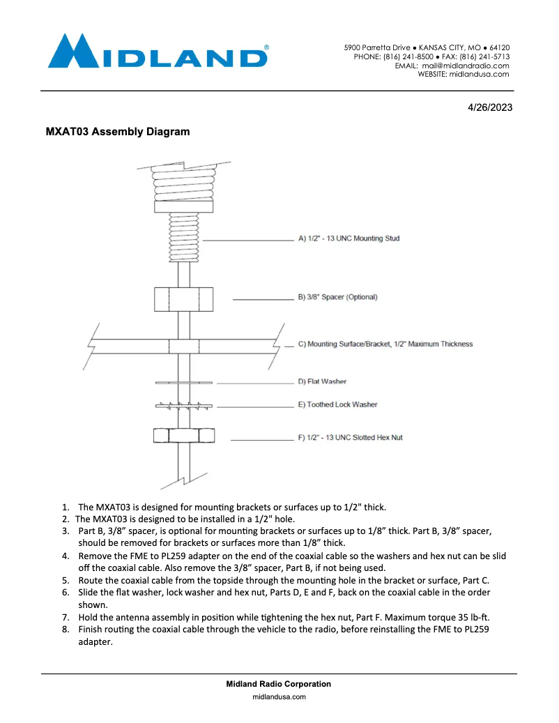 Imagen de la primera página del manual del dispositivo MicroMobile MXAT03