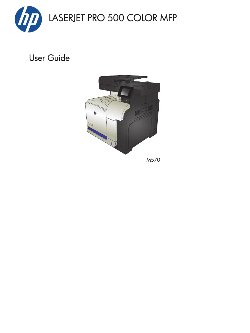 Page 1 de la notice Manuel utilisateur HP LaserJet Pro 500 Color MFP M570DW