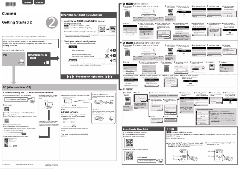 Page 1 de la notice Manuel utilisateur Canon Pixma MG2940
