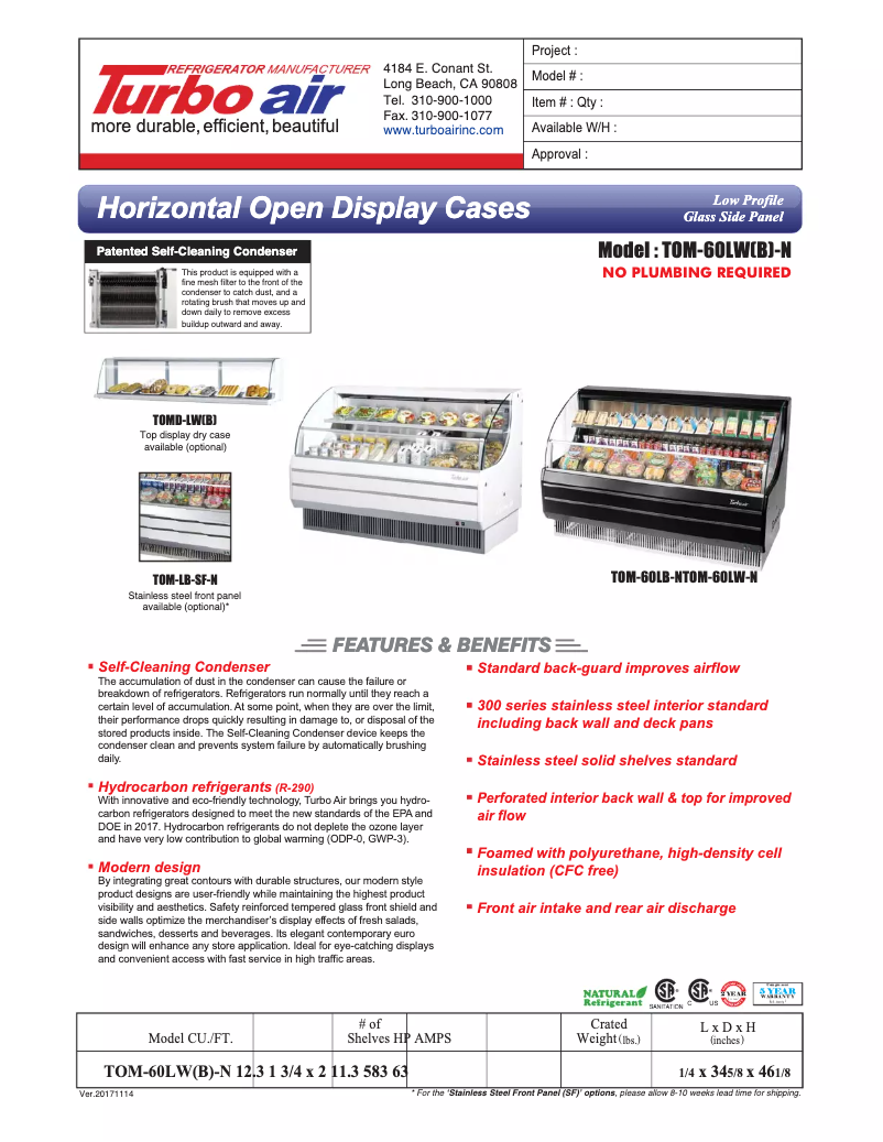 Image de la première page du manuel de l'appareil TOM-60L