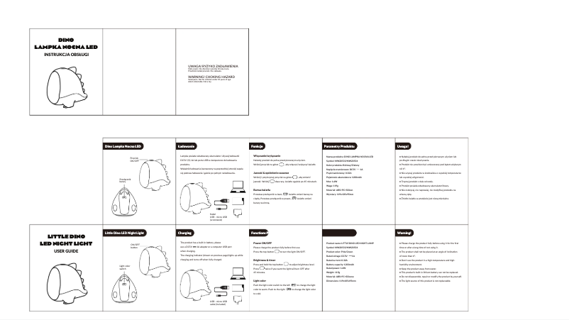 Page n°1 - Manuel utilisateur Ecolight Dino