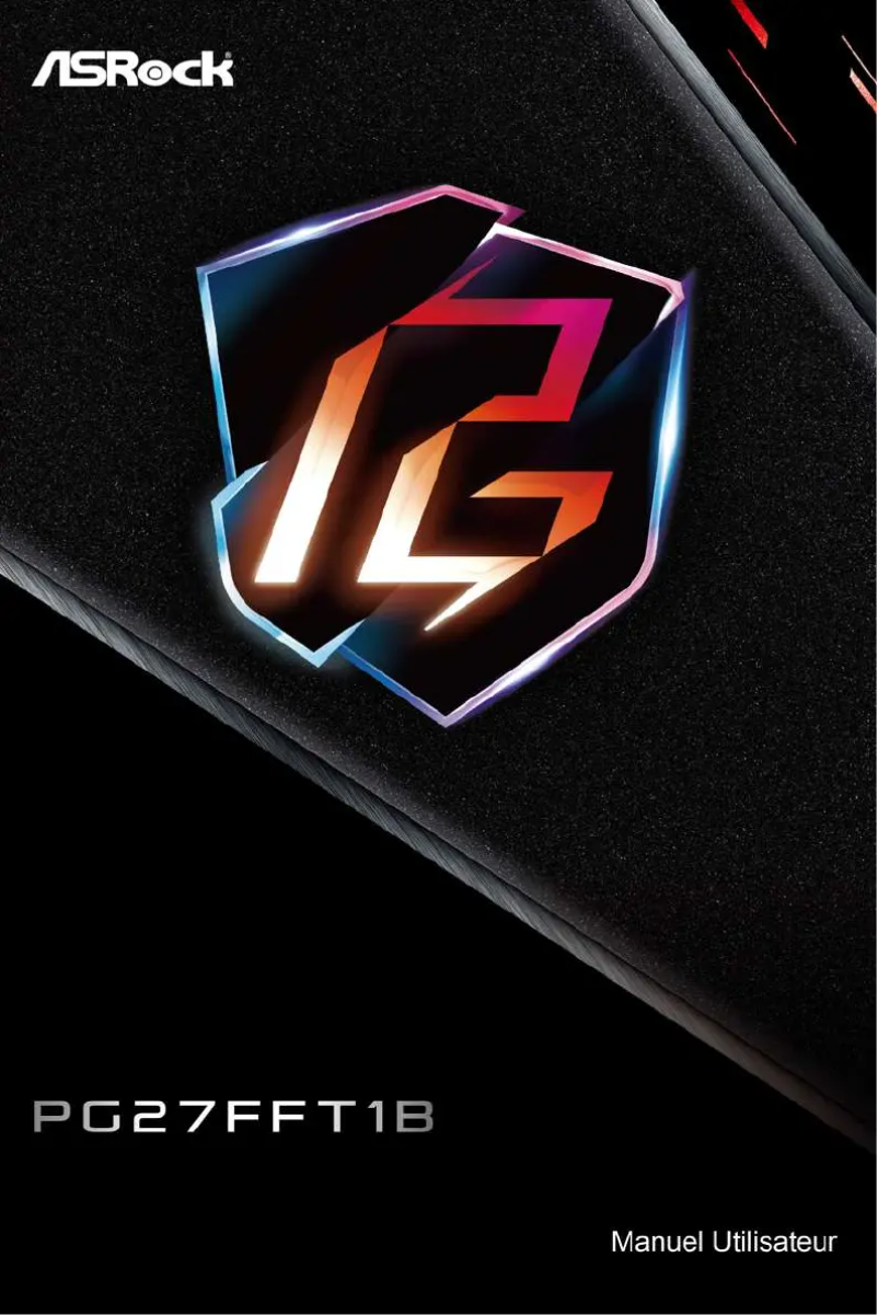 Page 1 de la notice Manuel utilisateur Asrock PG27FFT1B