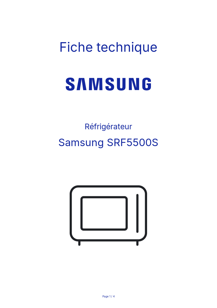 Image de la première page du manuel de l'appareil SRF5500S