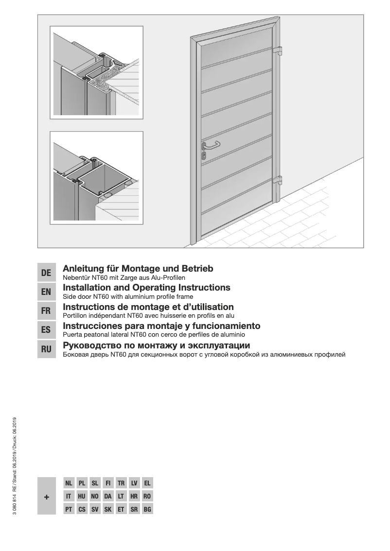 Page n°1 - Manuel utilisateur Hormann NT60