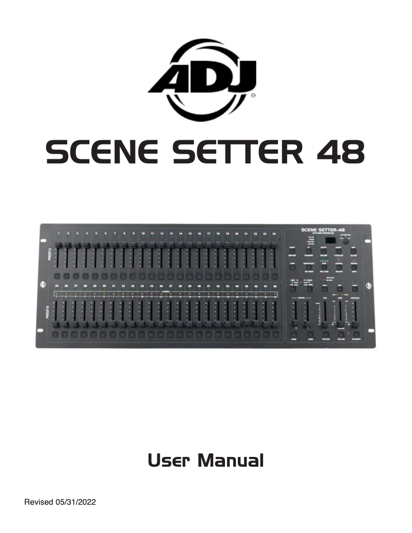 Page 1 de la notice Manuel utilisateur Adj Scene Setter-48