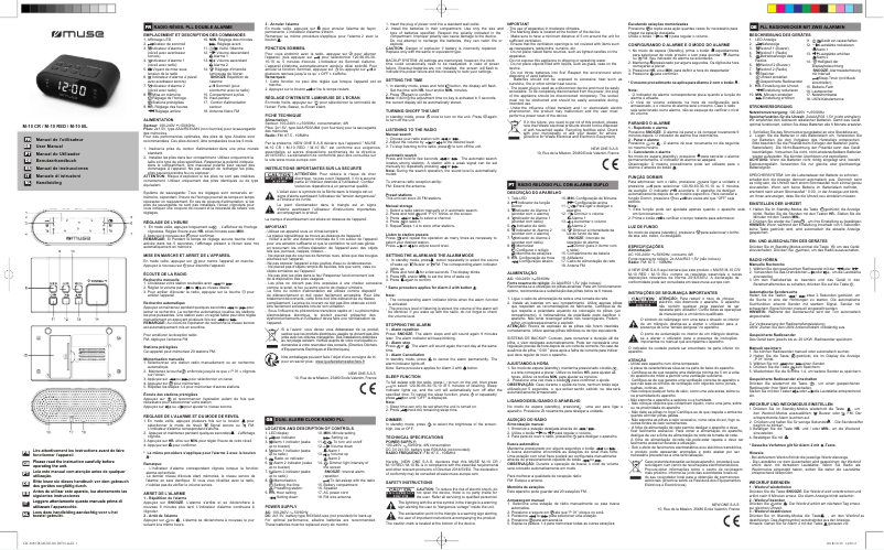 Page 1 de la notice Manuel utilisateur Muse M-10 BL