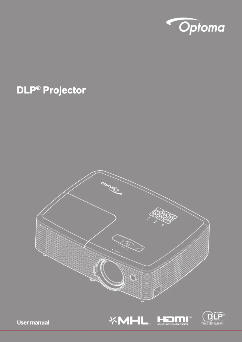 Page 1 de la notice Manuel utilisateur Optoma X355