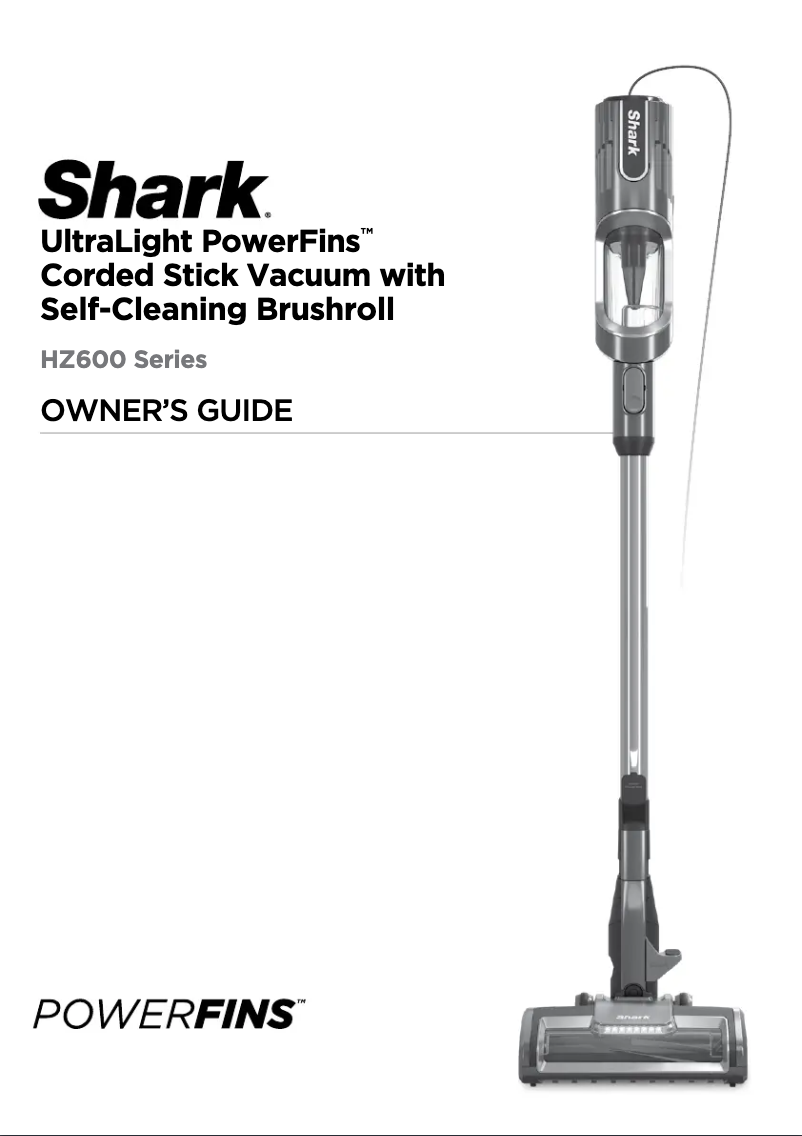 Page 1 de la notice Manuel utilisateur Shark Ultralight Pet Pro HZ602