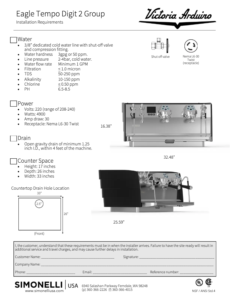 Page n°1 - Fiche technique Victoria Arduino Eagle Tempo