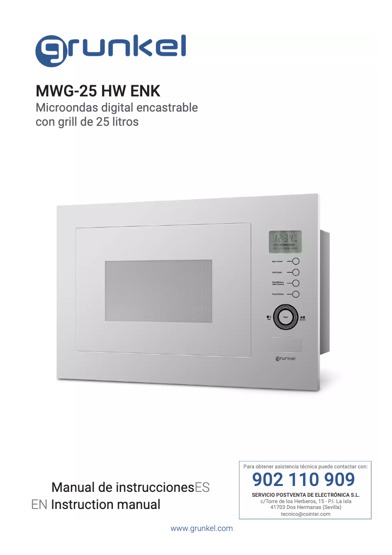 Image de la première page du manuel de l'appareil MWG-25 HW ENK